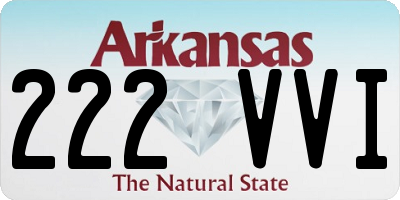 AR license plate 222VVI