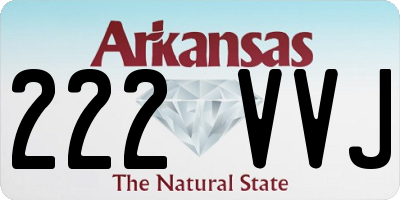 AR license plate 222VVJ