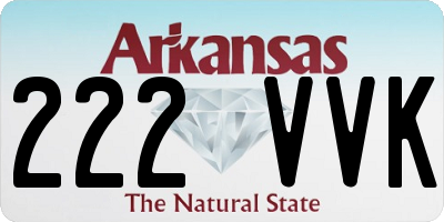 AR license plate 222VVK