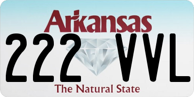 AR license plate 222VVL