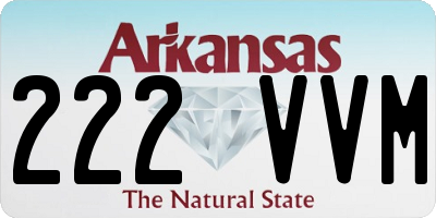 AR license plate 222VVM