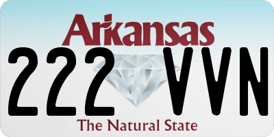 AR license plate 222VVN