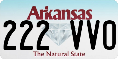 AR license plate 222VVO