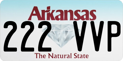 AR license plate 222VVP