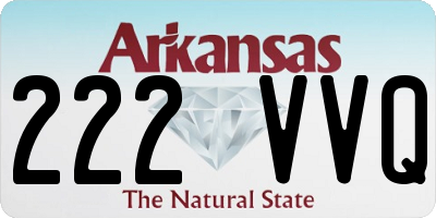 AR license plate 222VVQ