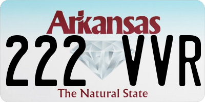AR license plate 222VVR
