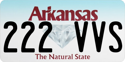 AR license plate 222VVS