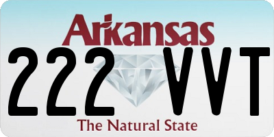 AR license plate 222VVT