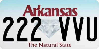 AR license plate 222VVU