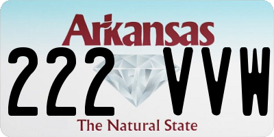 AR license plate 222VVW
