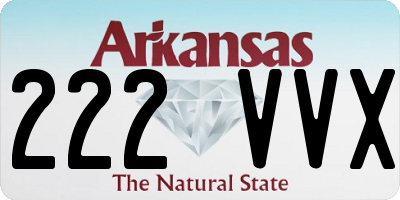 AR license plate 222VVX