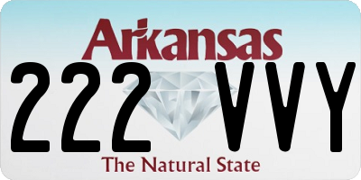 AR license plate 222VVY