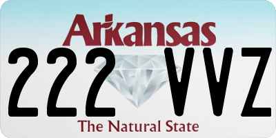 AR license plate 222VVZ