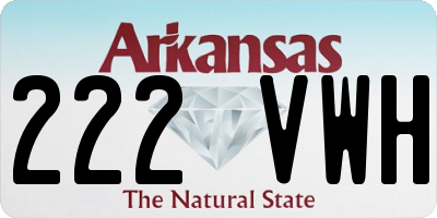 AR license plate 222VWH