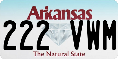 AR license plate 222VWM