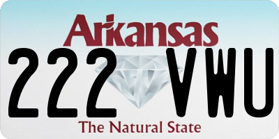 AR license plate 222VWU