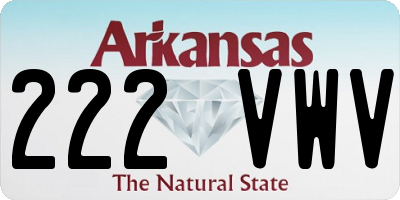 AR license plate 222VWV