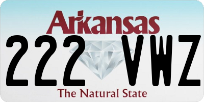 AR license plate 222VWZ