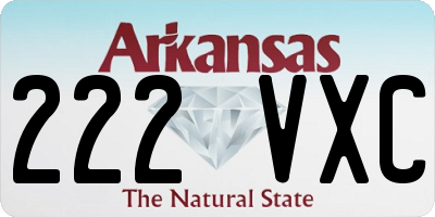 AR license plate 222VXC
