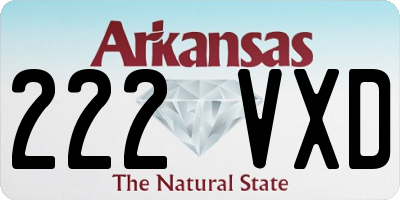 AR license plate 222VXD