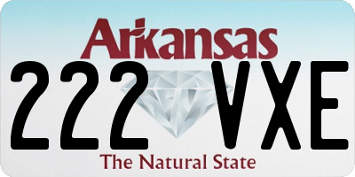 AR license plate 222VXE