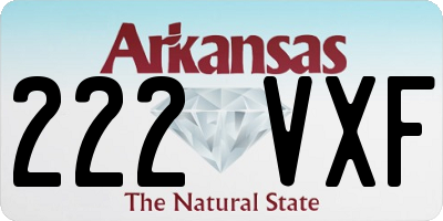 AR license plate 222VXF