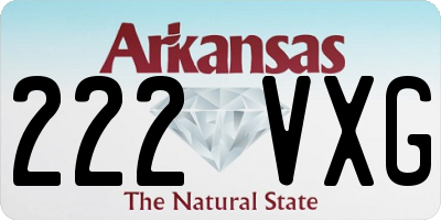 AR license plate 222VXG