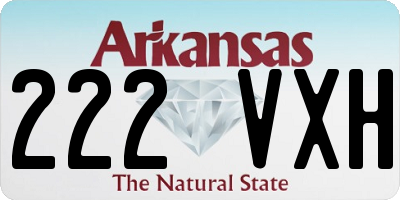 AR license plate 222VXH