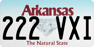 AR license plate 222VXI