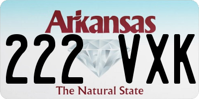 AR license plate 222VXK