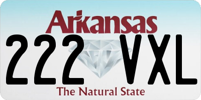 AR license plate 222VXL