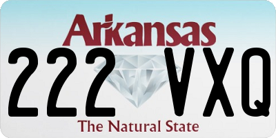 AR license plate 222VXQ