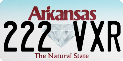 AR license plate 222VXR