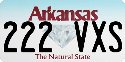 AR license plate 222VXS