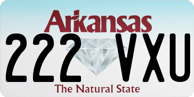 AR license plate 222VXU