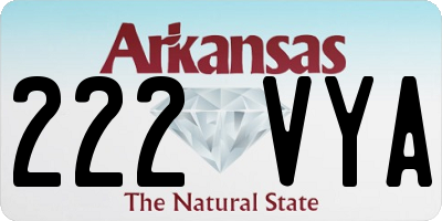 AR license plate 222VYA
