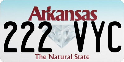 AR license plate 222VYC