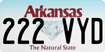 AR license plate 222VYD