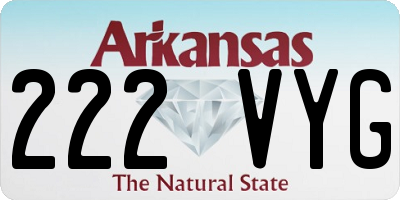 AR license plate 222VYG