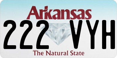 AR license plate 222VYH