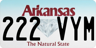 AR license plate 222VYM