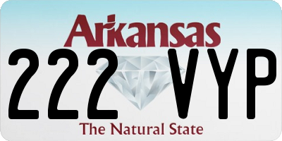 AR license plate 222VYP