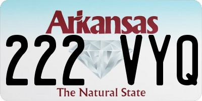 AR license plate 222VYQ