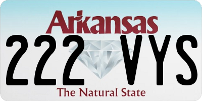 AR license plate 222VYS