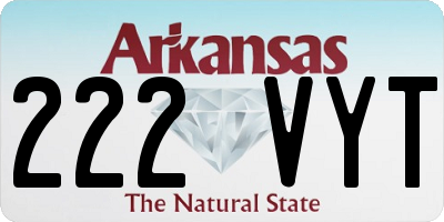 AR license plate 222VYT
