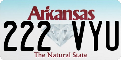 AR license plate 222VYU
