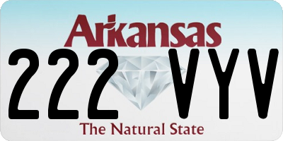 AR license plate 222VYV
