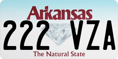 AR license plate 222VZA