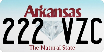 AR license plate 222VZC