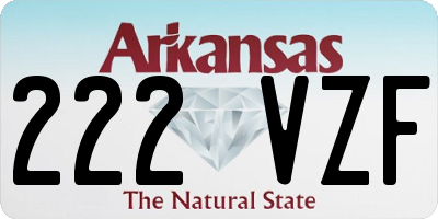 AR license plate 222VZF